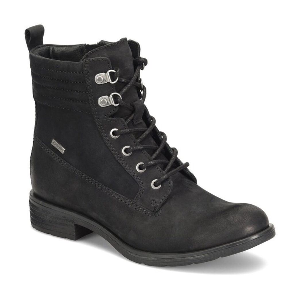 Sofft Baxter Hiking Black Lace Up Leather Combat Style Ankle Boots Size 10